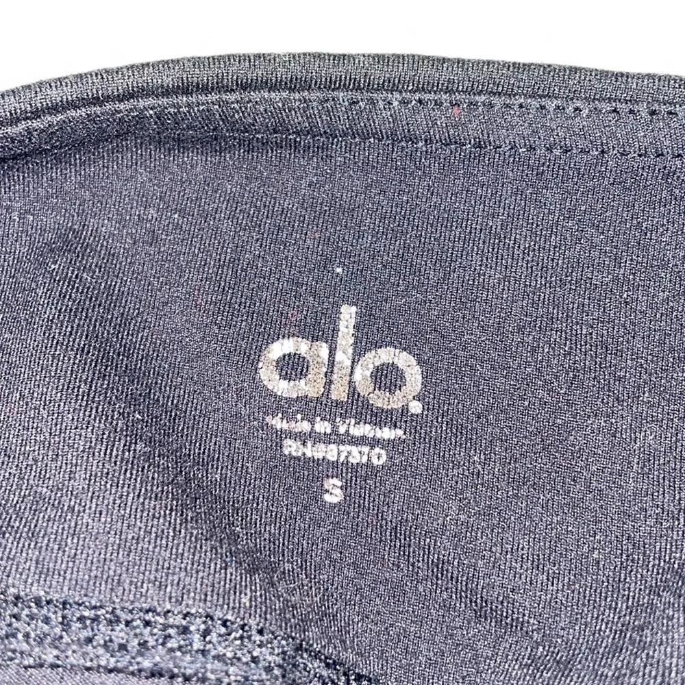 Alo Yoga Black Motto Mid Rise Leggings